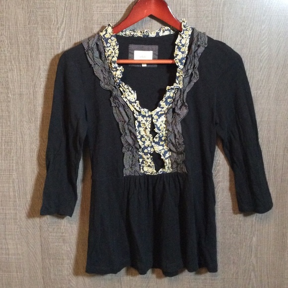 Anthropologie Deletta Printed Tuxedo Tee - Picture 3 of 6